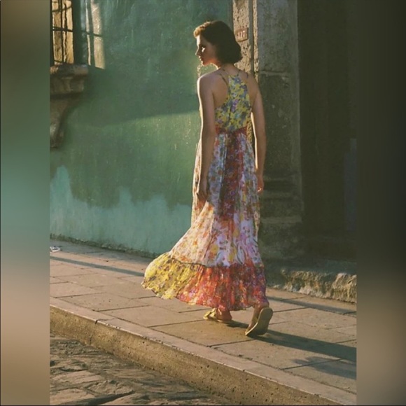 Anthropologie Malibu floral maxi dress size 4 - Picture 5 of 15
